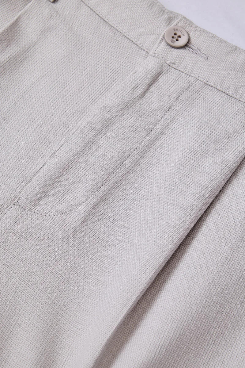 Snitch Grey 100% Cotton Baggy Trousers for Men | Best Price UAE